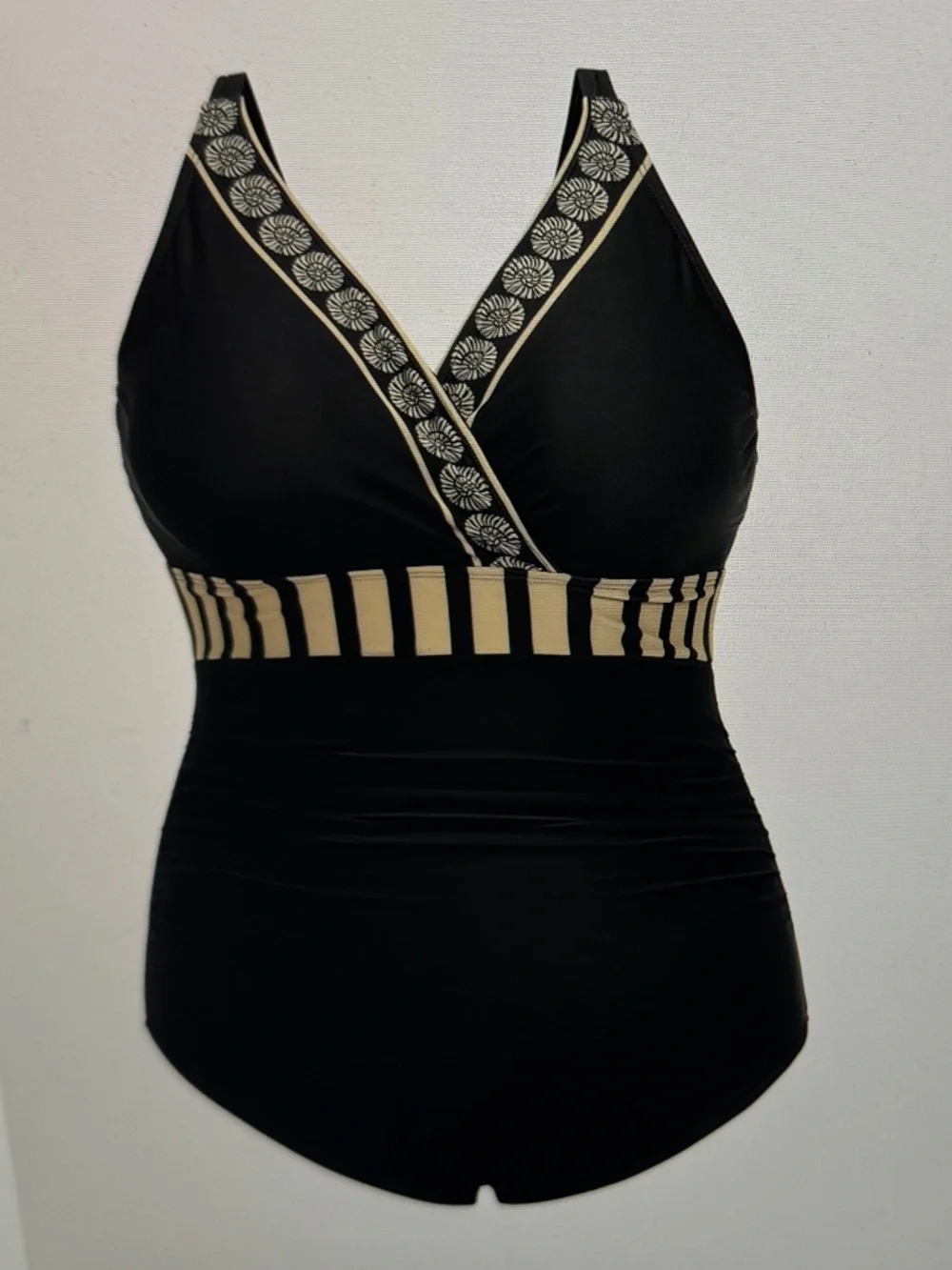 NEVER WORN Geometric print two piece swimsuit US 12